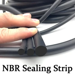 1M/5M/10M Black Nitrile Rubber Solid Strip High Temperature And Oil Resistant OD 1~30mm NBR Sealing Bar High-Quality Round Strip