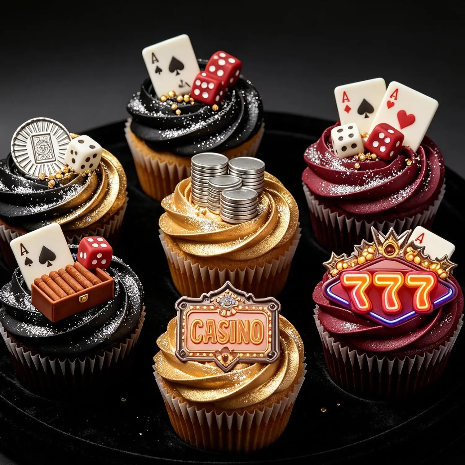 Casino Las Vegas Theme Silicone Fondant Molds Playing Card & Casino Element Silicone Molds for Cake Decorating, Chocolate, Resin