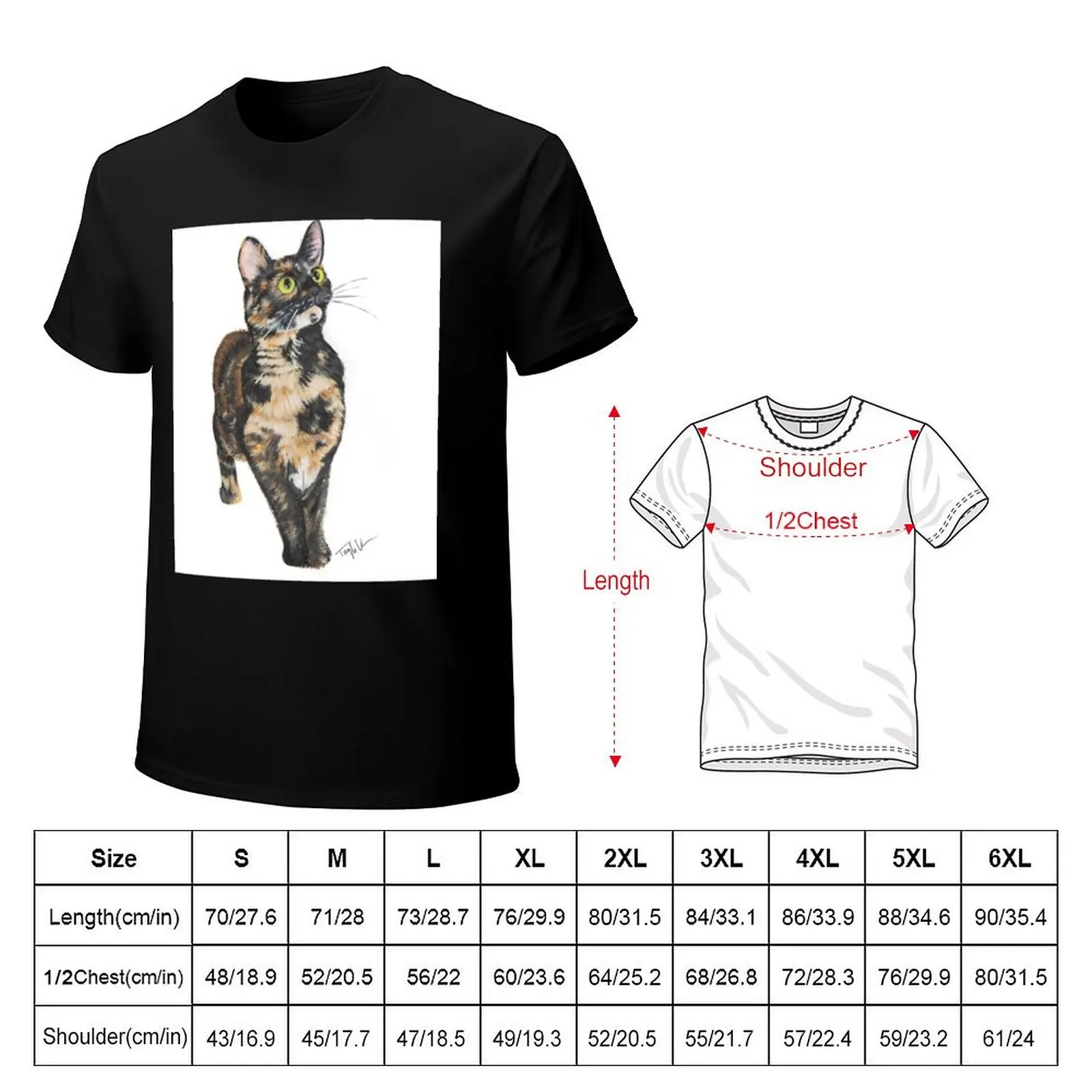 Tortoiseshell Rescue Cat T-Shirt rapper graphic tees summer clothes mens graphic t-shirts