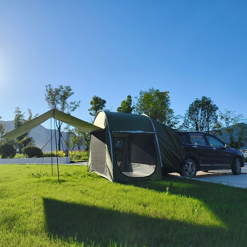 

SUV Hatchback Camping Tents, Rear Tents Fit for Most Vehicles, 3-4 Person,Large Awning, Mesh Doors, Nice Ventilation