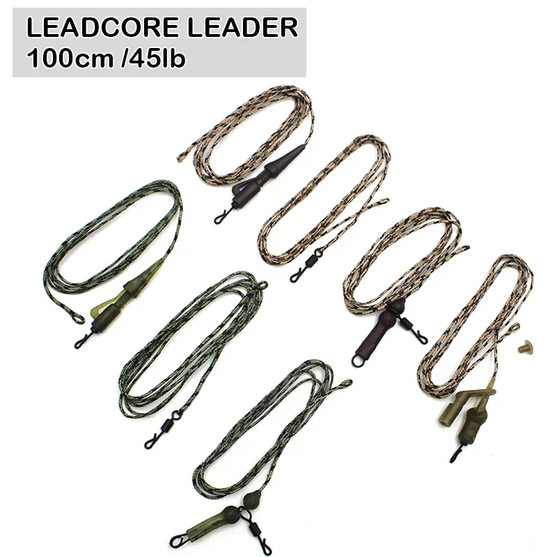 

2x Carp Fishing Accessories Leadcore Leader Hybrid Lead Clip QC Swivel Run Rig System Braided Wire For Carp Fishing Rigs