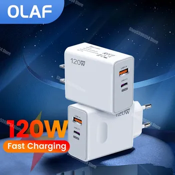 120W hızlı şarj USB tip C şarj adaptörü iPhone 15 14 13 Samsung Xiaomi hızlı şarj 3.0 hızlı şarj 67W duvar şarj