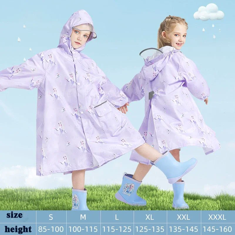 

Kawaii children's raincoat new style boys and girls kindergarten students with school bags and light waterproof rain poncho