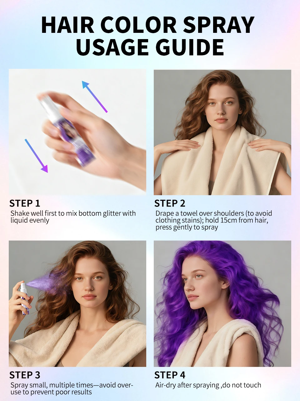 Temporäre Haar Färben Spray Haar Farbe Farbstoff Spray Bunte Haar Styling Produkt 30 ml Für Tägliche Party Cosplay DIY Haar farbe Creme – Detail 9