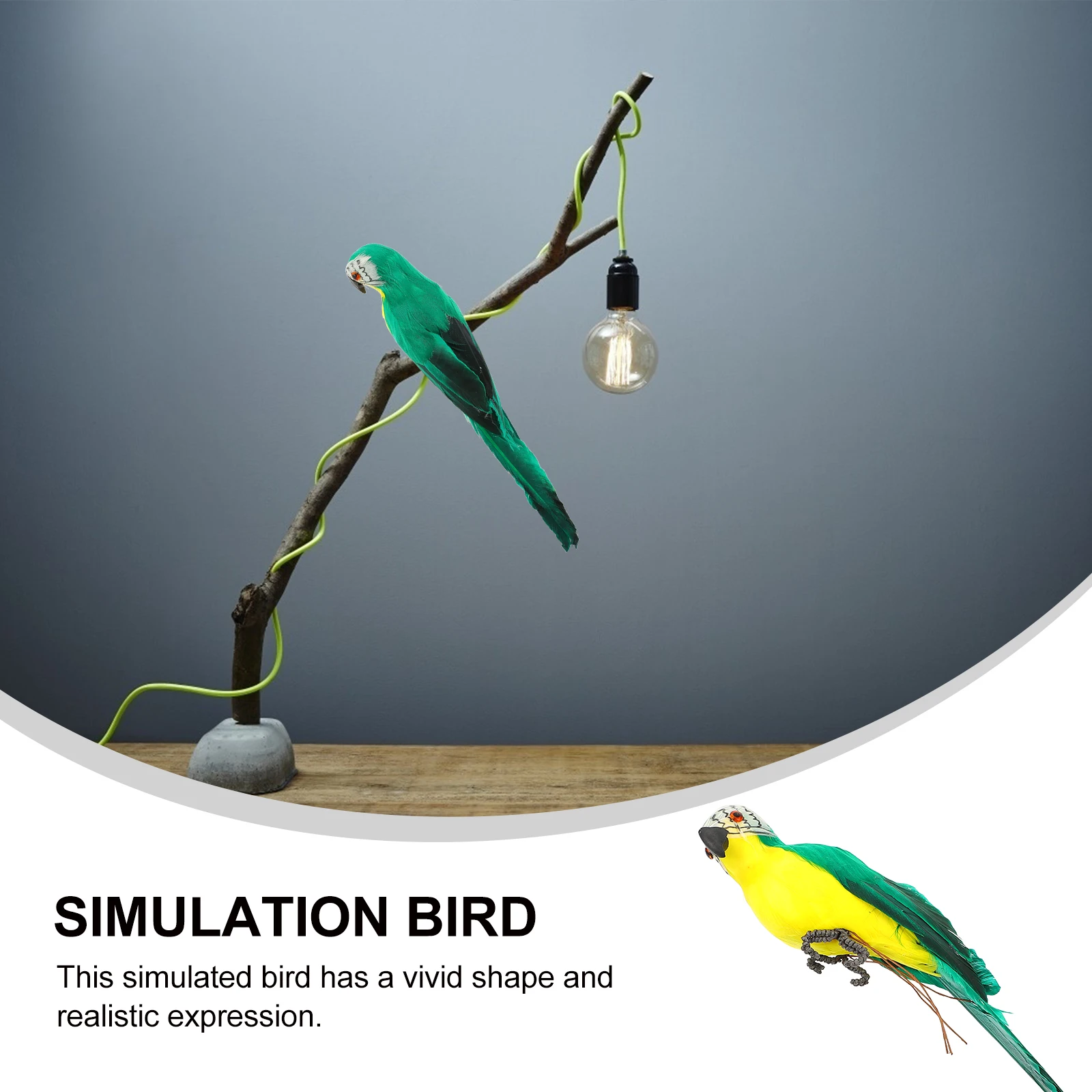 

Simulation Bird Decor Simulated Parrot Ornament Model Craft Decoration Decorations