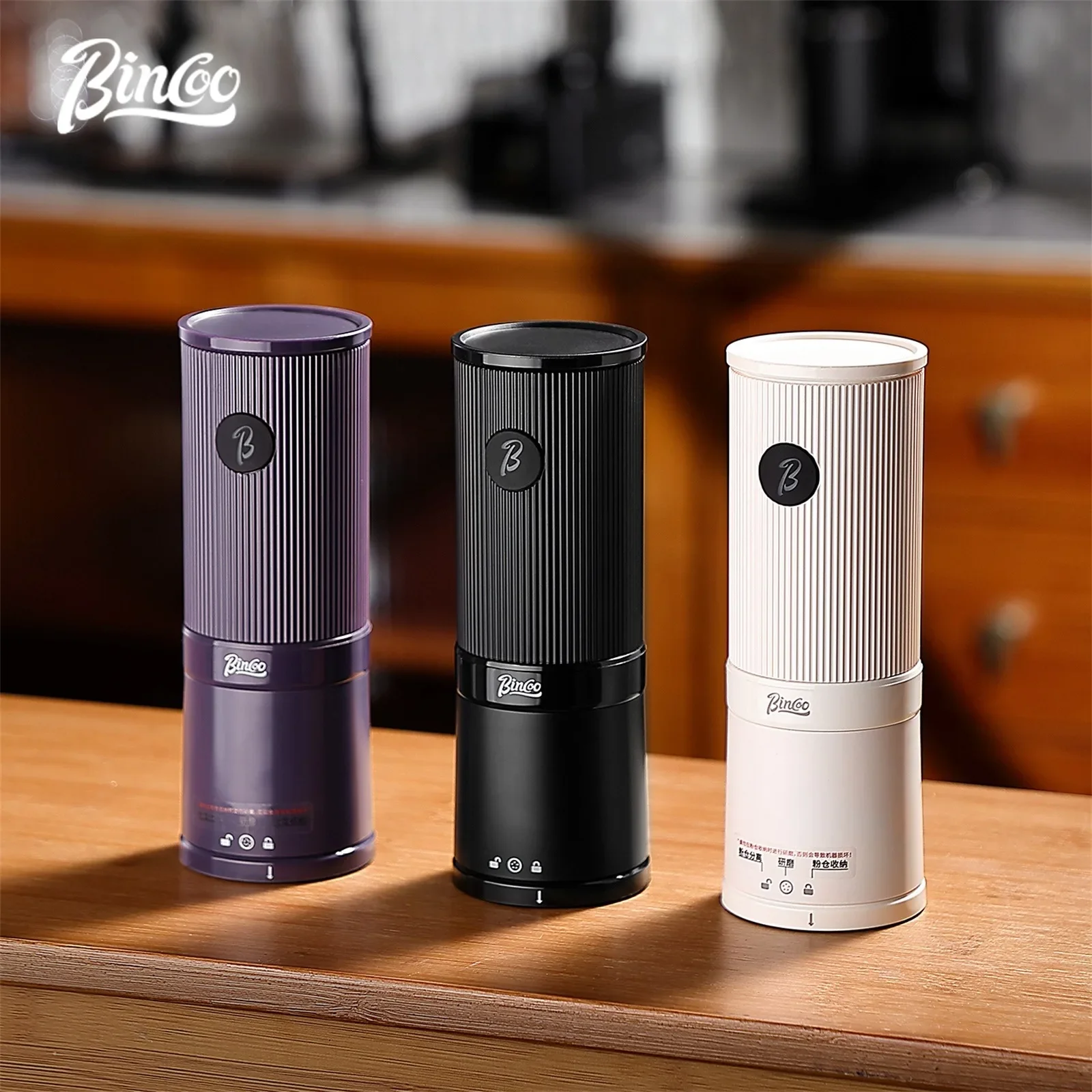 Bincoo Leyou Portable Electric Coffee Grinder, USB Rechargeable Adjustable Grind, Home Outdoor Portable Coffee Grinder