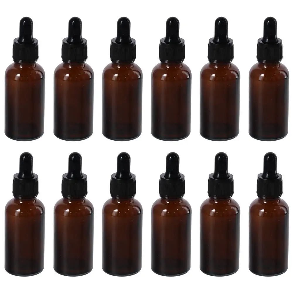 12 Stück 30ml Tropf flaschen auslaufs icher 1 Unze Flüssigkeiten Tinktur flaschen Braun glasflaschen ätherische Öle