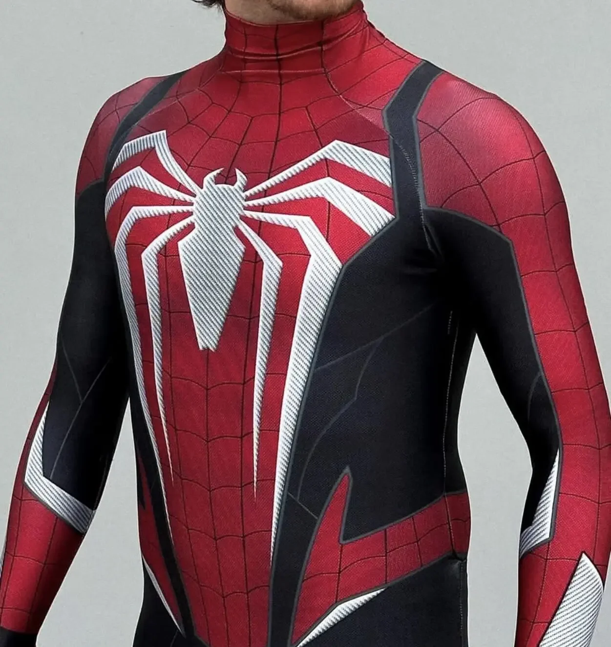 高度なスパイダーマンのスーパーヒーローのコスプレ衣装,ハロウィーンの衣装,全身タイツ,2番目のジャンプスーツ,黒,ps5