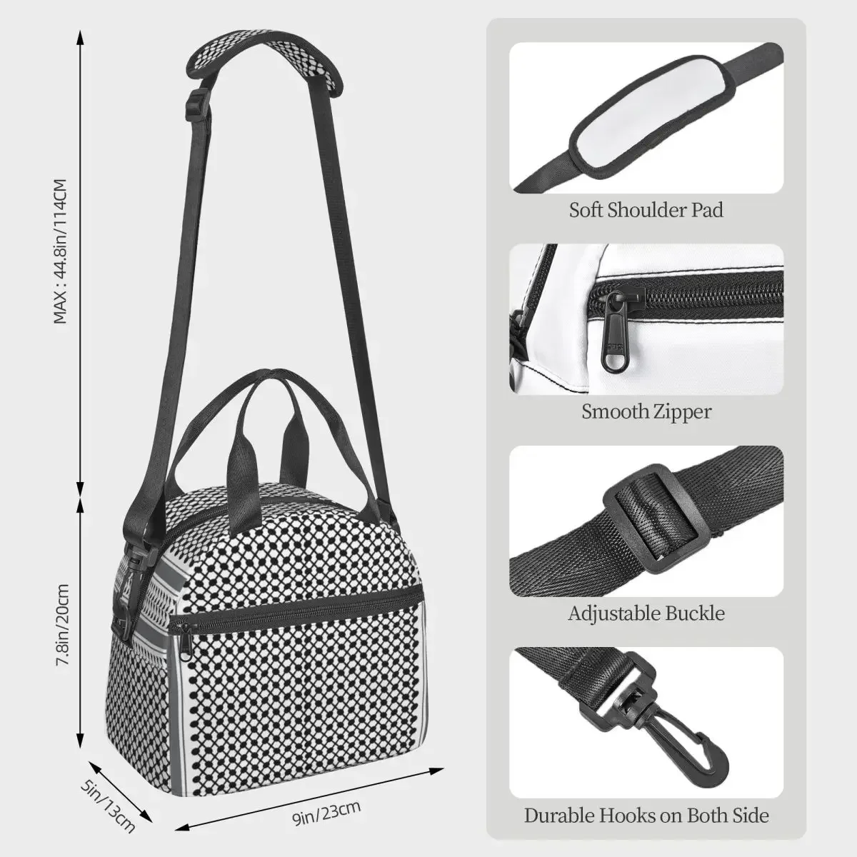 The Modern Great Keffiyeh Insulated Lunch Bag for Women Office Cooler Thermal Box Tote Portable Lunch Boxes