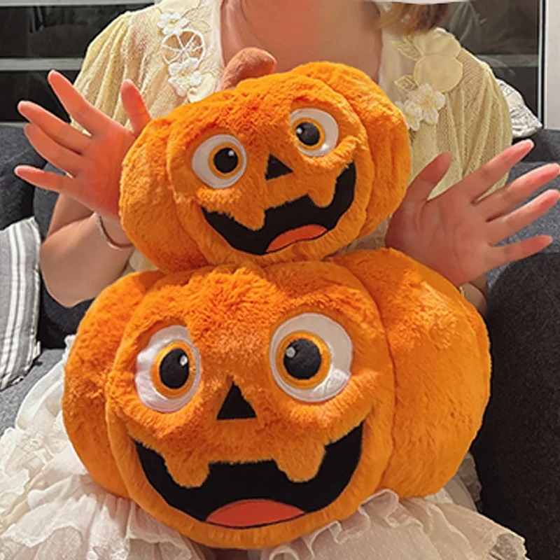 25/35 cm Kawaii Halloween Kürbis Plüschtier Niedliche Orange Jack - O - Laterne Gefüllte Puppe Kuschelkissen Weiches Festival Dekor Geschenk