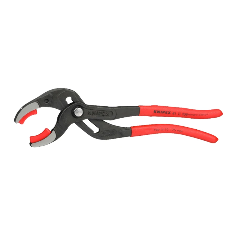 KNIPEX 81 11 250 Siphon and Connector Pliers with 25-way Adjustable Box Joint Plumbing Tools for Oil Filters and Plastic Pipes