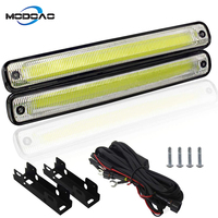 2 Pcs 12V Universal Ultra Bright COB Daytime Running Light 6500K LED Car DRL Driving Lamp Waterproof fog lights E4