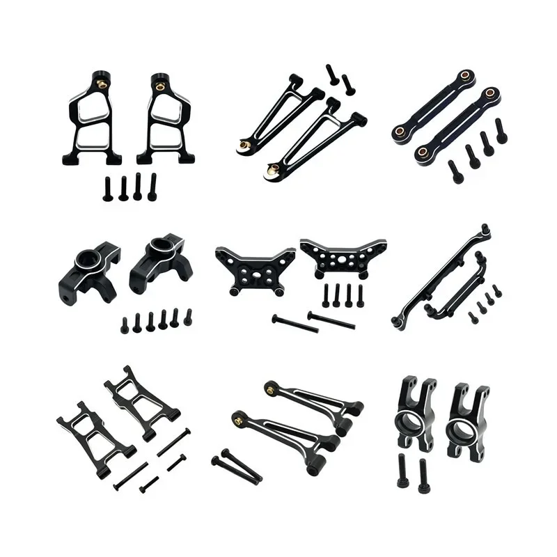 

FOR MJX 1/14 14211 RC Car Spare Parts Metal Upgrade Modification Kit Set Steering Cup Swing Arm Pull Rod Car Shell Support