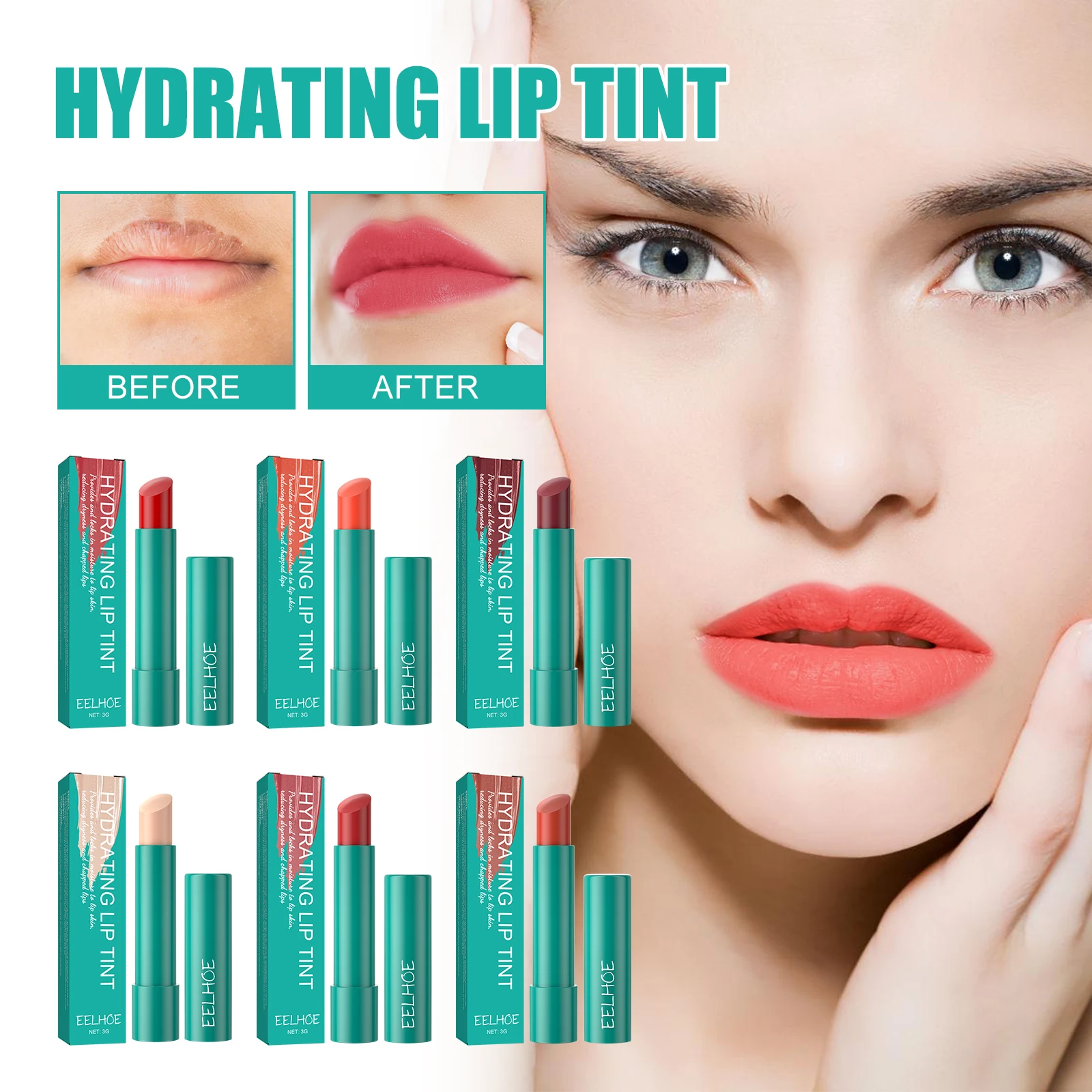 Long Lasting Jelly Lip Gloss, rachando hidratante, antiaderente Cup, Lip Line Gloss, manutenção profunda, poupança, lucency, 6 cores