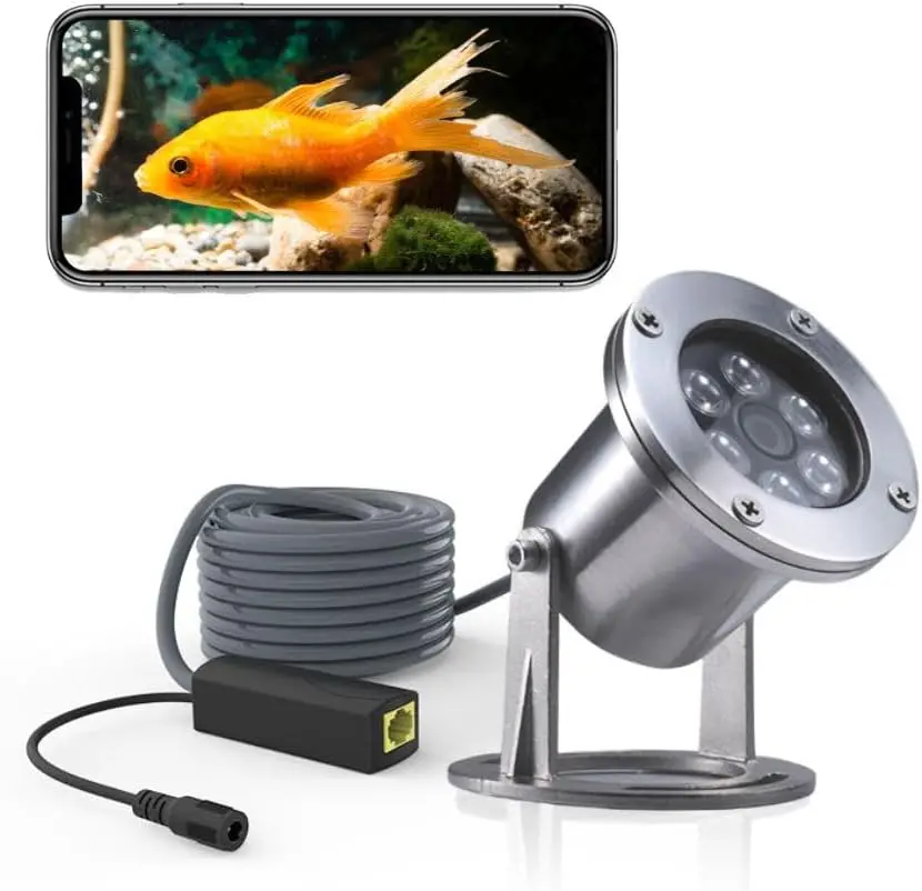 

Ip68 Waterproof HD 5MP Underwater Camera 304 Stainless Steel Aquarium Camera Swimming Pool POE CCTV IP Camera 4K Customizable