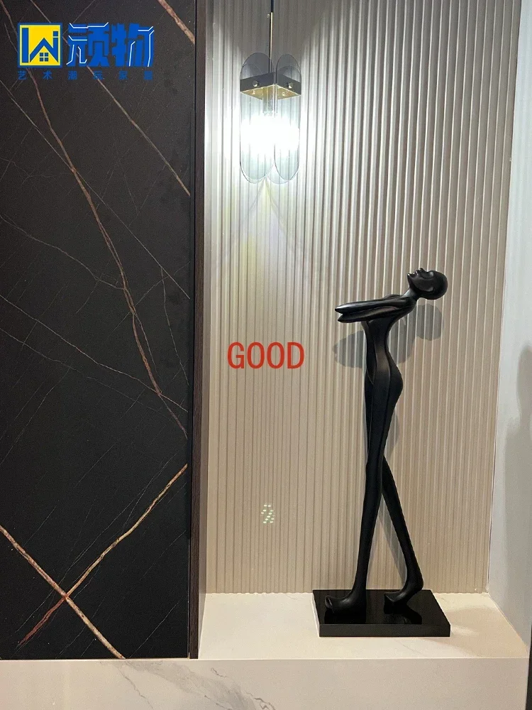 

Italian minimalist floor lamp art ornament abstract figure sculpture