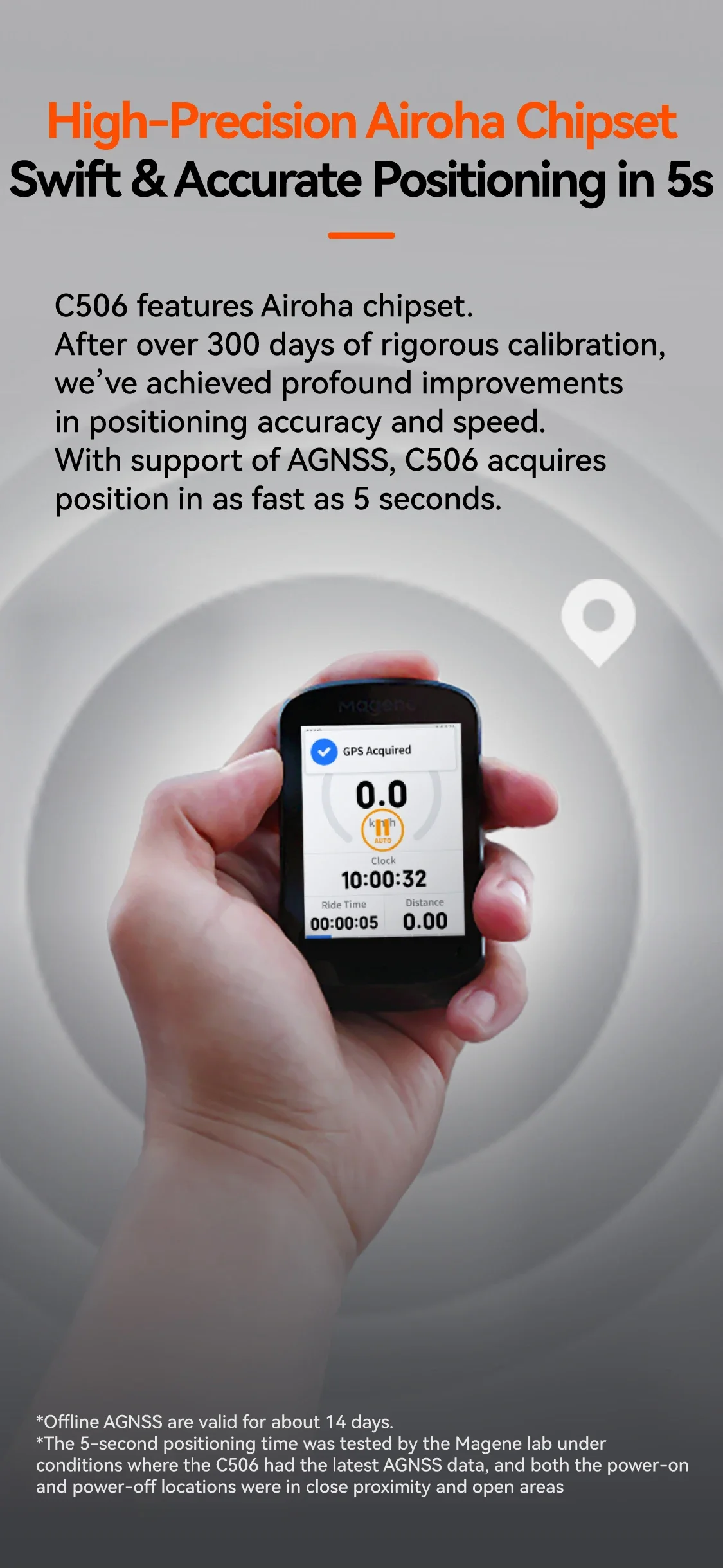 Magene C506 GPS-Fahrradcomputer, Navigation, WiFi, Zyklus, Tachometer, Radfahren, digitale Stoppuhr, 2,4 Kilometerzähler, Bluetooth, Ant Indoor – Detail 7