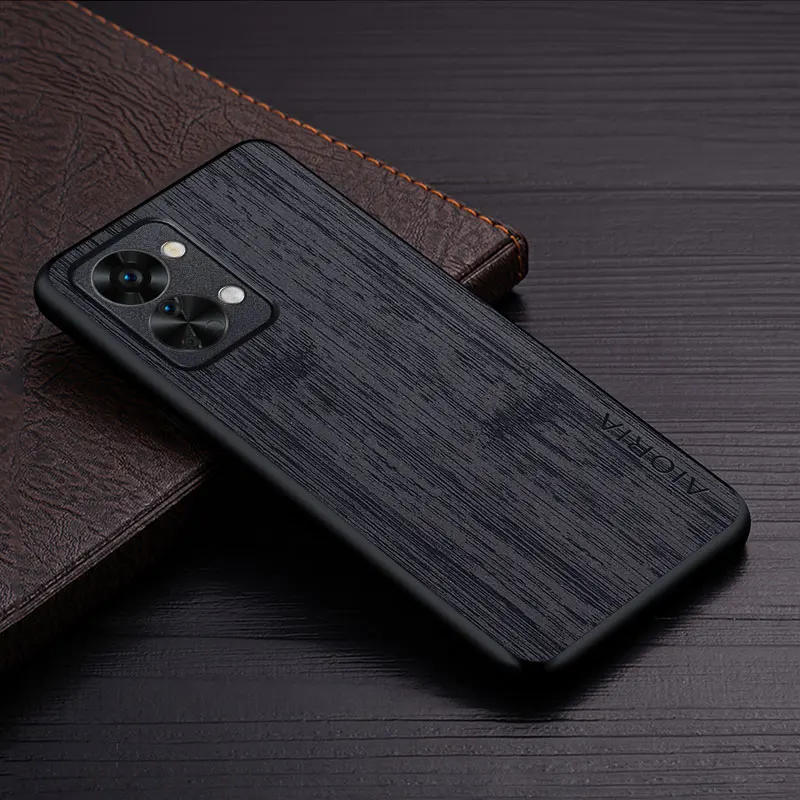 Case for OnePlus Nord 2 2T 3 5G funda bamboo wood pattern Leather phone cover Luxury coque for OnePlus Nord 3 case capa