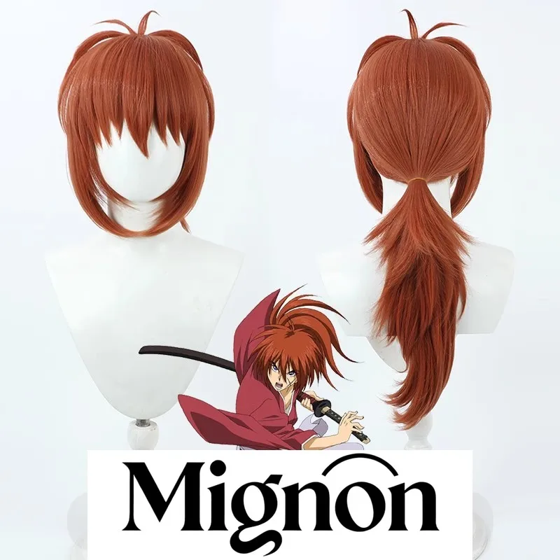 

Парик для косплея Rurouni Kenshin Himura Kenshin, оранжево-красные пушистые синтетические волосы