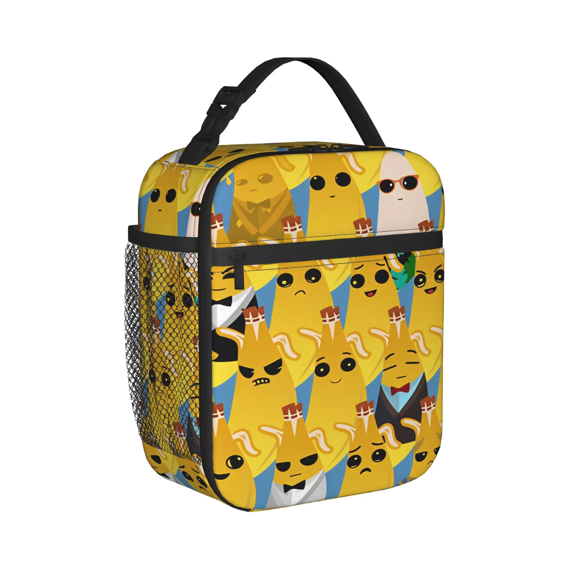 Peely Victory Royale Banana  Lunch Bag  Portable Lunch Box Men Travel Print Cooler Bag Aesthetic Oxford Tote Food Bags