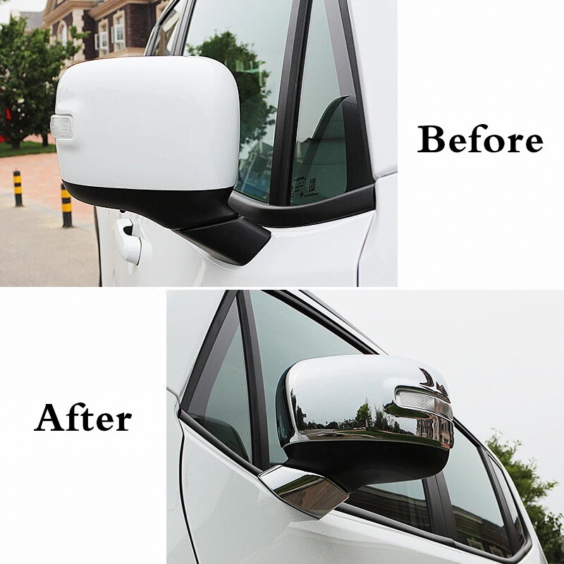 ABS Chrome Rear View Mirror Protection Covers Mirror Eyebrow Shield Cover For Jeep Renegade 2015 2016 2017  Accessories Styling