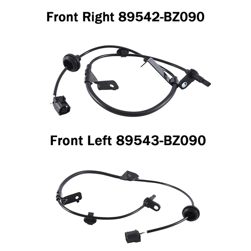 2Pcs Front Left & Right Car ABS Speed Sensor 89543-BZ090 89542-BZ090 For Toyota Yaris 2015- Parts Accessories