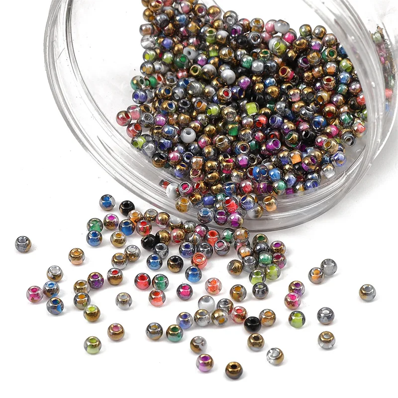 170Pcs 4MM Czech Glass Seed Beads Gradient Color Bracelet Necklace Beads For Jewelry Making DIY Earring Necklace Accessories