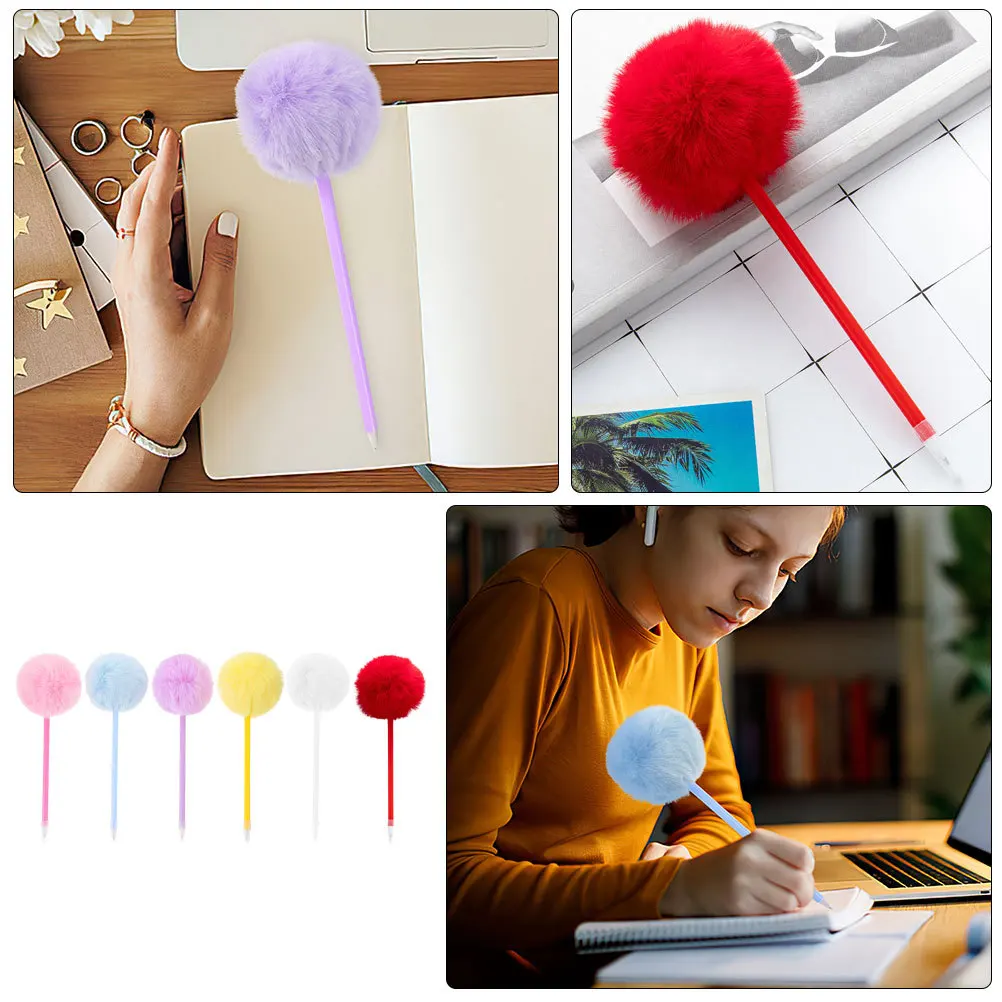 

6pcs Ballpoint Writing Smooth Writing For School Office Stationery Gift Cute Ballpoint Pens Lifelike Pens