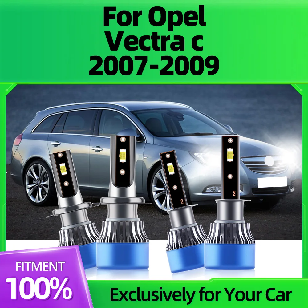 

2/4Pcs 6000K High Power LED Car Headlight Lamps Turbo Lights 12V With Two-sided CSP Chip For Opel Vectra c 2007 2008 2009