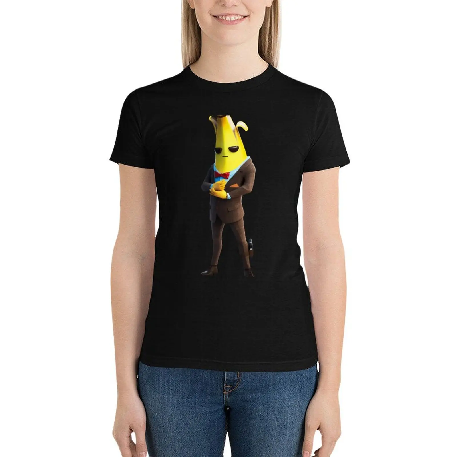 Agent Banana Peely Character T-Shirt vintage quick-drying western t-shirt dress for Women