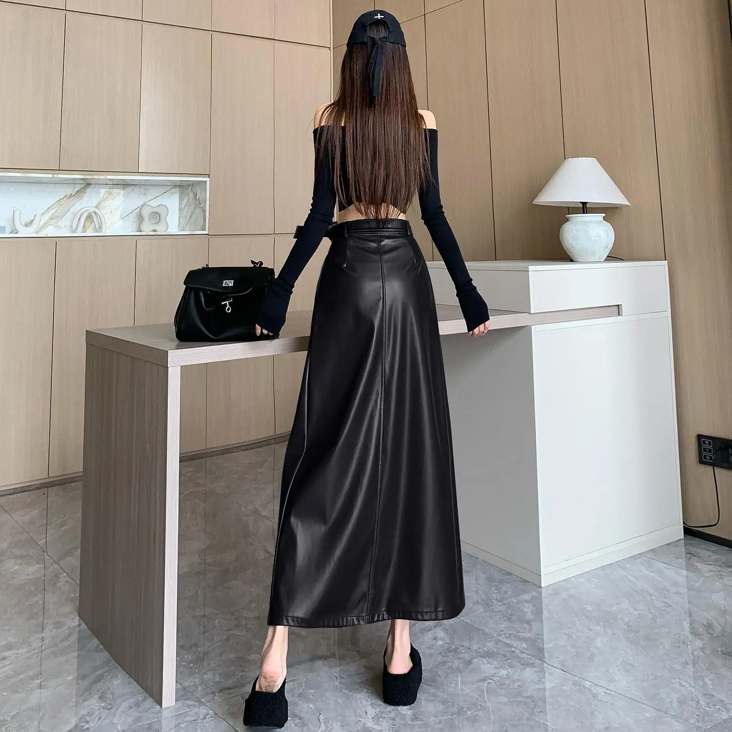 

Advanced Half Length Skirt for Women Autumn and Winter 2025 New Fashionable High Waist Slimming A-line Long Skirt