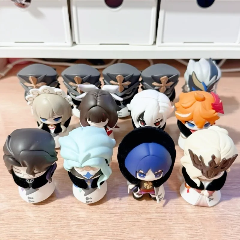 In Stock Official Genshin Impact Fatui Harbingers Blind Box Figure Peripherals 7cm Q Version Cute Doll Ornament Collectible Gift