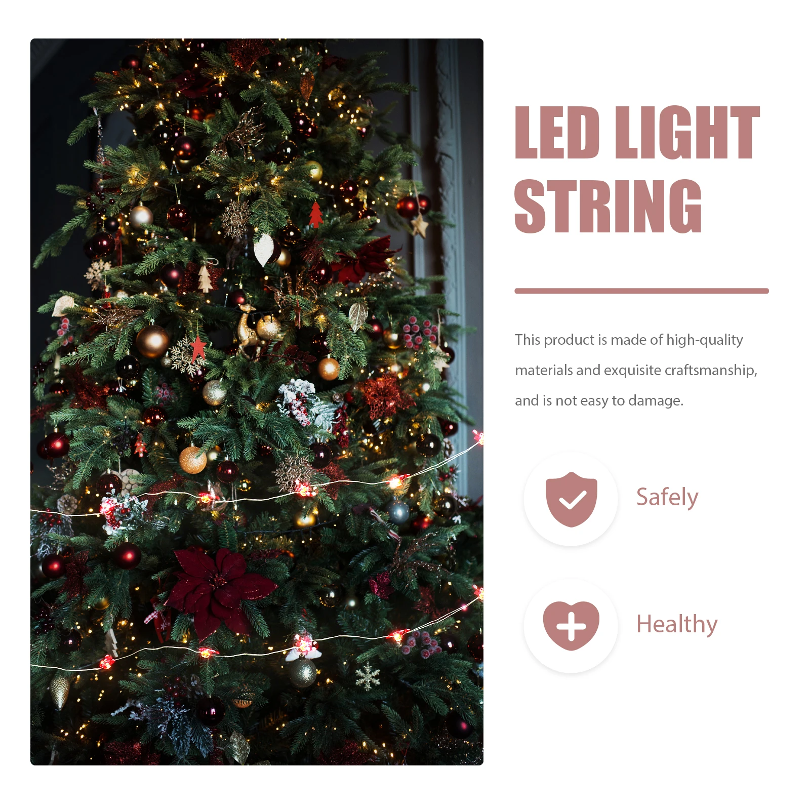 

1Pcs Xmas String Light Candy Cane Design LED Warm Hanging Lamp Romantic Party Festival Decor Light String Luminous Xmas Decor