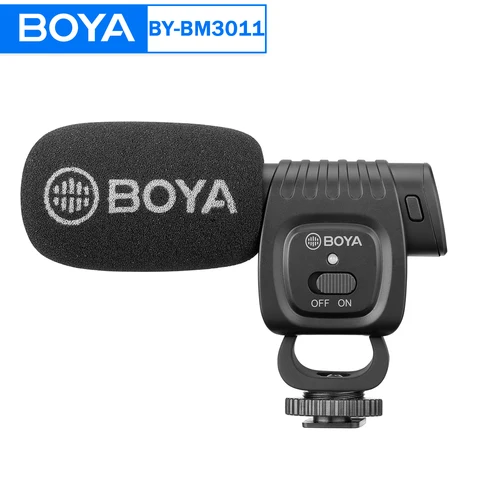 Imagen 1 del producto Boya BY-BM3011 micrófono condensador cardioide para escopeta micrófono de Audio y vídeo para cámara Canon Nikon DSLR PC Smartphone transmisión en vivo