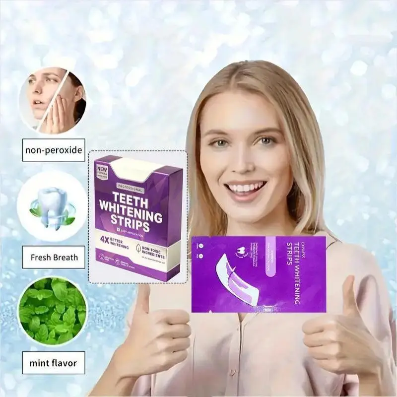 Teeth Whitening Strips Non Sensitive 14/28/42Pcs Professional Grade Dental Brightener for Sensitive Teeth