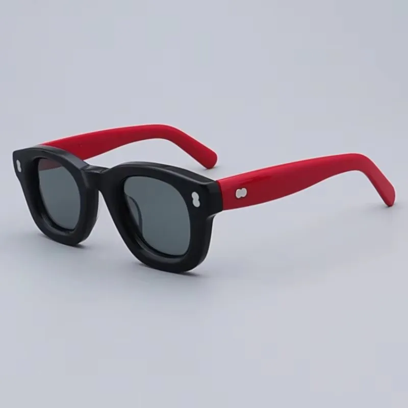 

New Women Polarized Sunglasses High-quality Oval Retro Red Acetate Glasses Men Customizable Prescription Lenses Engraved Logos