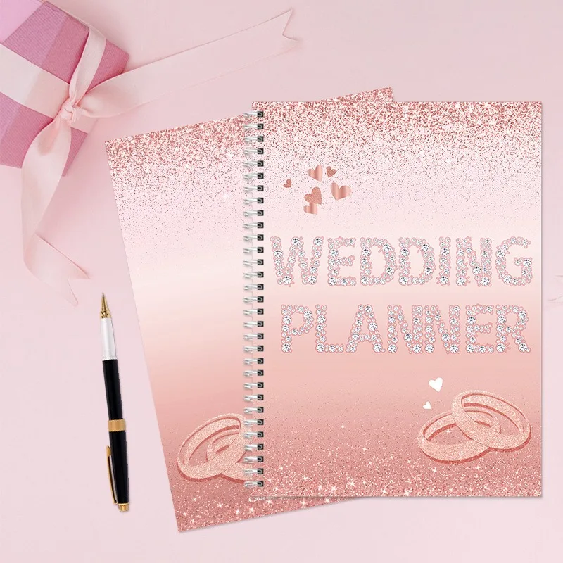 

Wedding Planner Book Wedding Planning Organizer Bridal Engagement Schedule Notebook Wedding Checklist Record Journal