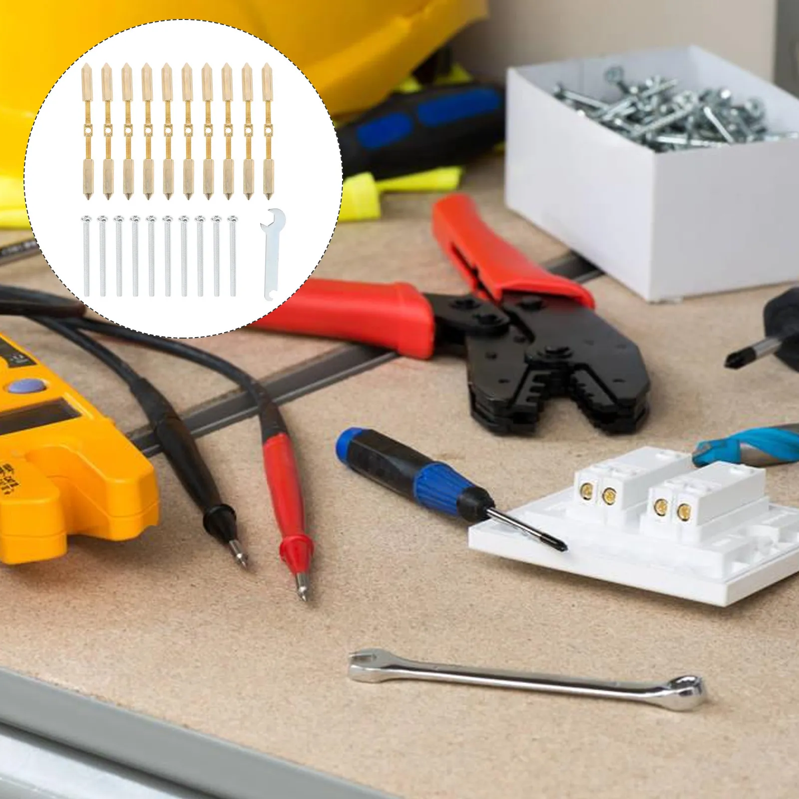 10Sets Cassette Recovery Screw Brace Precision 86 Type Junction Box Support Rod Electrical Box Repair Tool Socket Rod