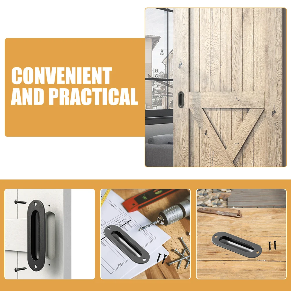 

1 Set Round Recessed Handle For Cabinet Door Hidden Pull Furniture Grip Sliding Cupboard Knob Pocket Door Hardware Concealed