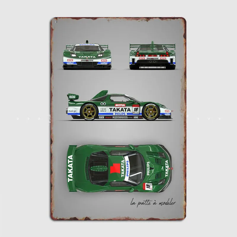 Classic Sports Car JTCC rally car Blueprints Metal Plaque Poster Club Home Bedroom Bar Tin Sign Room Decor Wall Decor