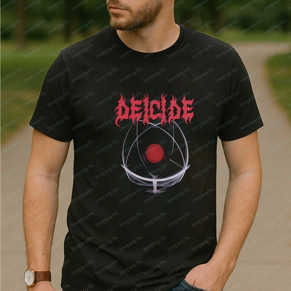 Men's T-shirts and Tank Tops. Deicide Band. Summer Short-sleeved Shirts for Men and Women. Comfortable T-shirts.