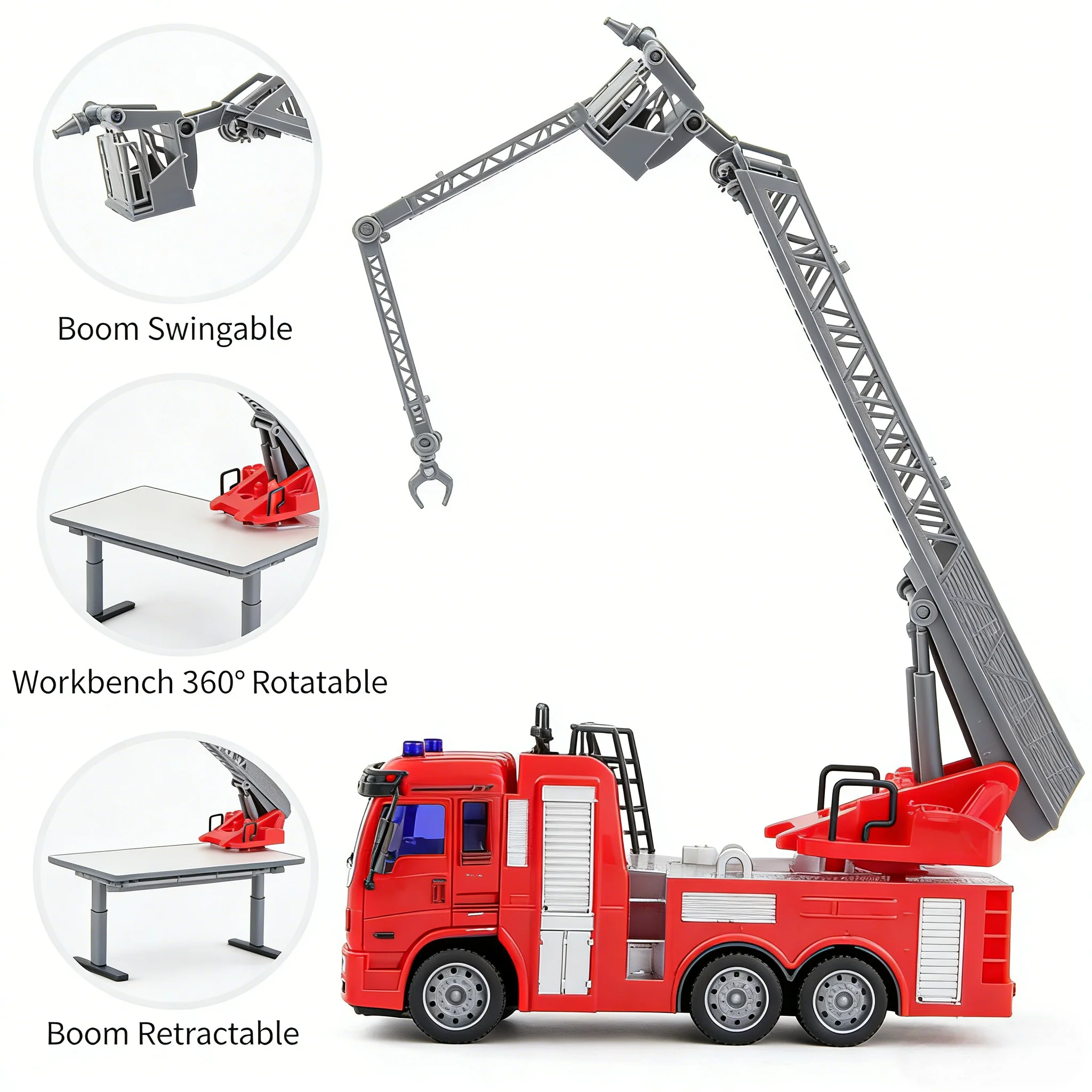 RC children remote control excavator toy engineering transport dump truck fire ladder rescue sanitation truck sprinkler