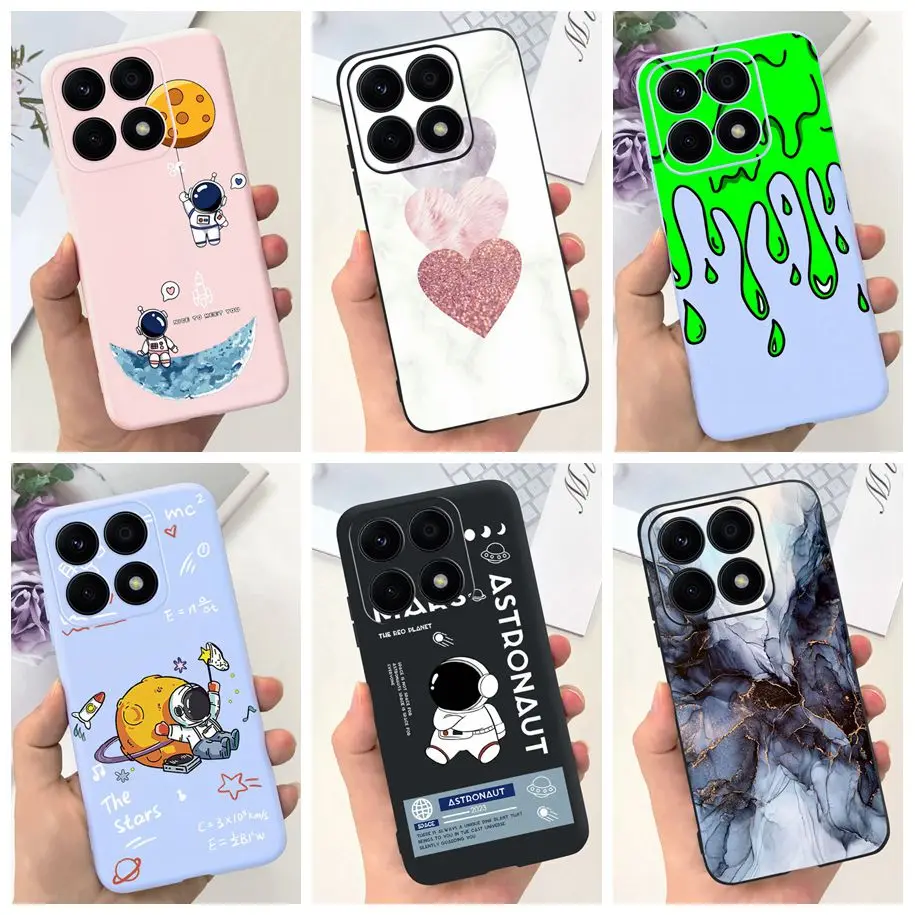 For Honor X8a 4G Case Lovely Heart Astronaut Funda Soft Silicone Protector Bumper For HonorX8a 2023 CRT-LX1 CRT-LX2 CRT-LX3 Etui