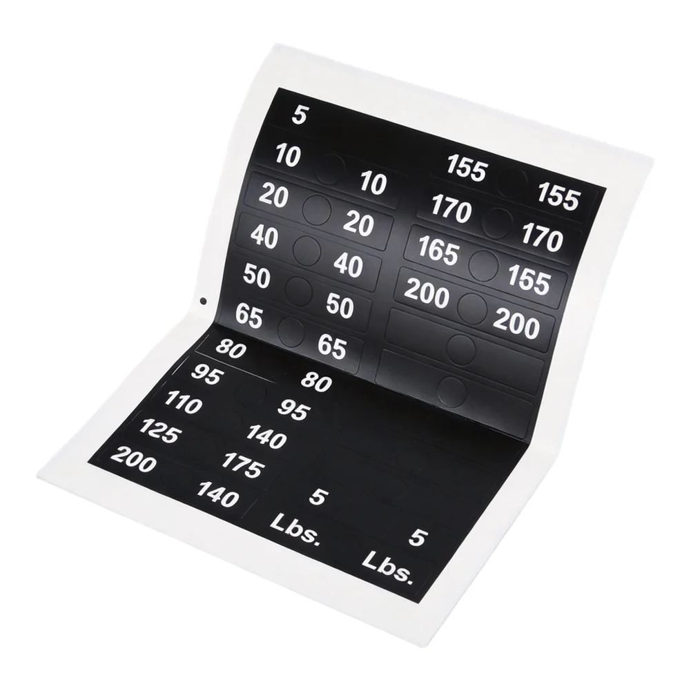 Fitness Equipment Accessories Clear Weight Markers Fitness Equipment Stickers Easy To Identify Multiple Weight Values