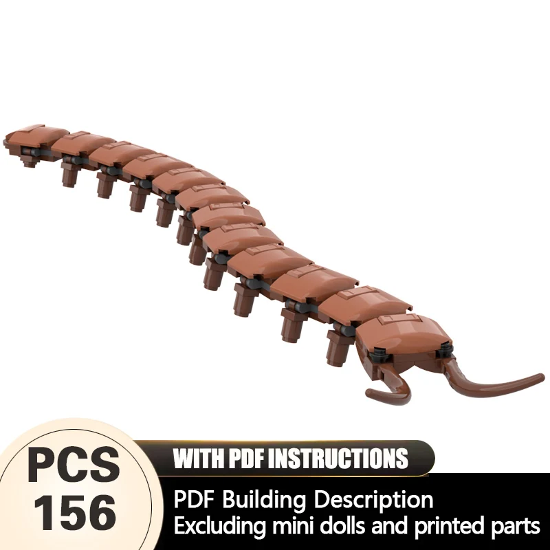 

Creators Animal Series Model MOC Building Bricks Velvet Worm Modular Technology Gifts Holiday Assemble Children Toys Suit