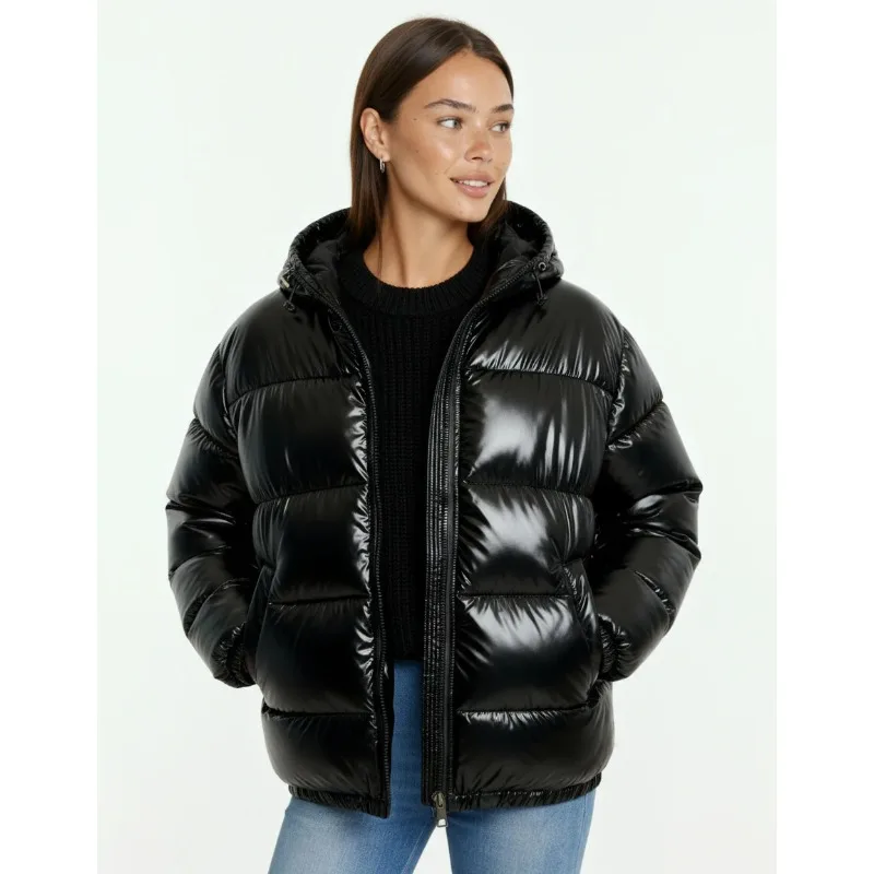 

New Womens Casual Hooded Cotton Clothes Thickened Warm Winter Jacket Cold-proof Padded Jacket High-end Female Down Cotton Jacket