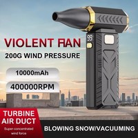 Turbo jet fan Violent Fan Powerful Air Blower High Power Duct Fan Mini Turbo Jet Fan 400000RPM Strong Winds 55M/S Turbo Blower