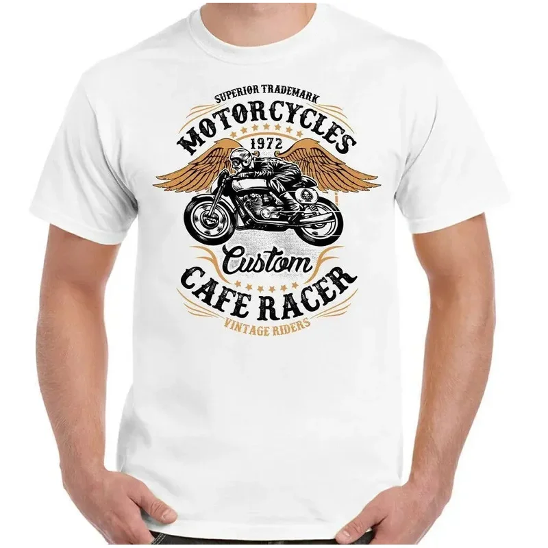 

Biker men cotton T-shirt motorbike big size cafe racer streetwear classic big size tee oldschool Choppers motorcycle top S-4XL