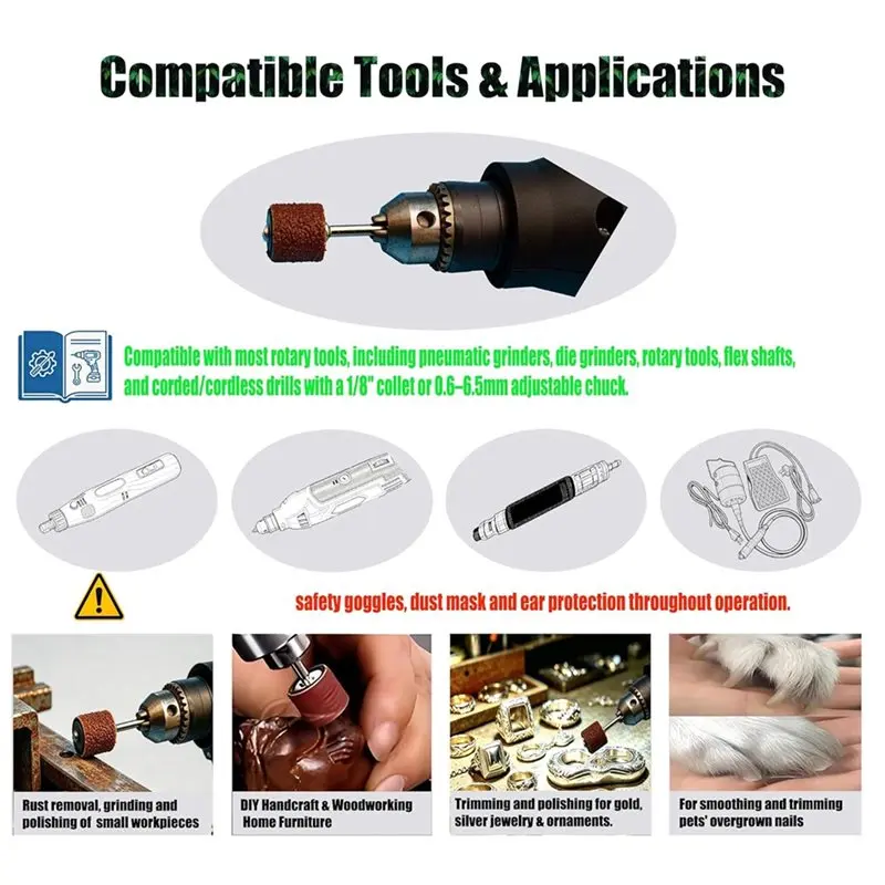 B23B 80 Grit Aluminum Oxide Sander Sleeves Kit For Dremel