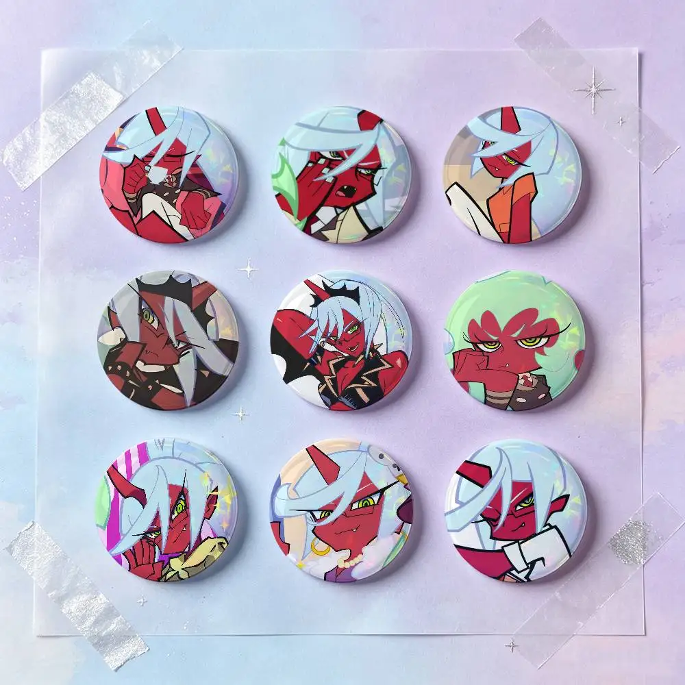 Kneesocks Demon Anime Figure Badges 25 32 44 58 75 Mm Round Cosplay Pin Bag Decor Fans Collect Friends Gifts Brooch Souvenir